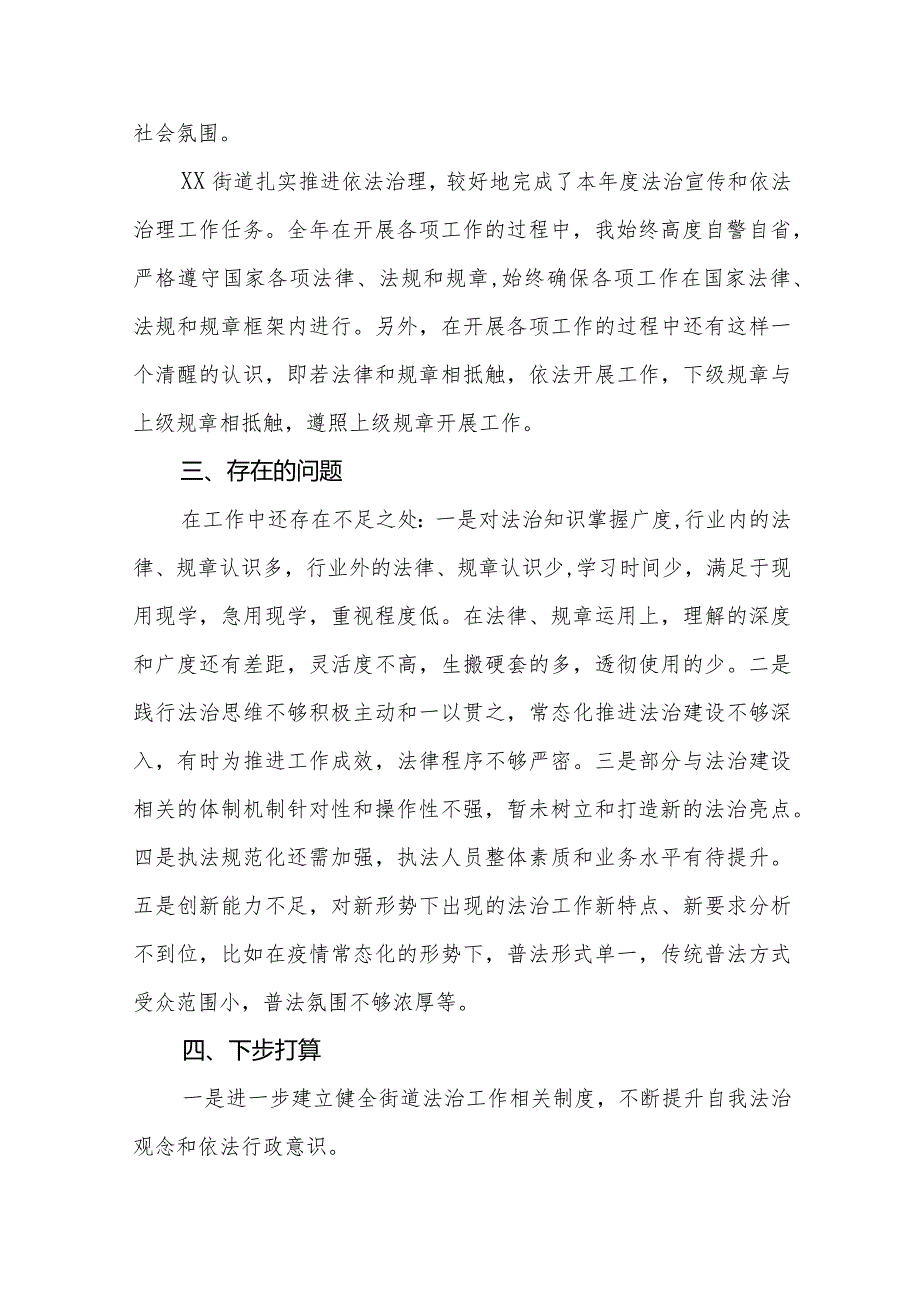 街道党工委副书记、办事处主任2023年度述法报告.docx_第3页