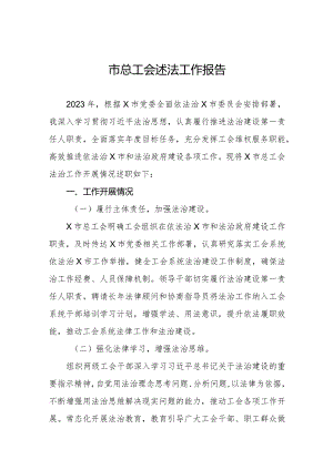 市总工会述法工作报告.docx