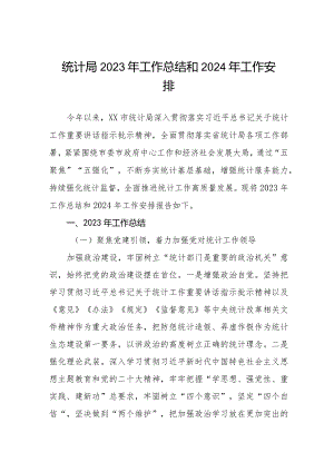 统计局2023年工作总结及2024年工作计划(3篇).docx