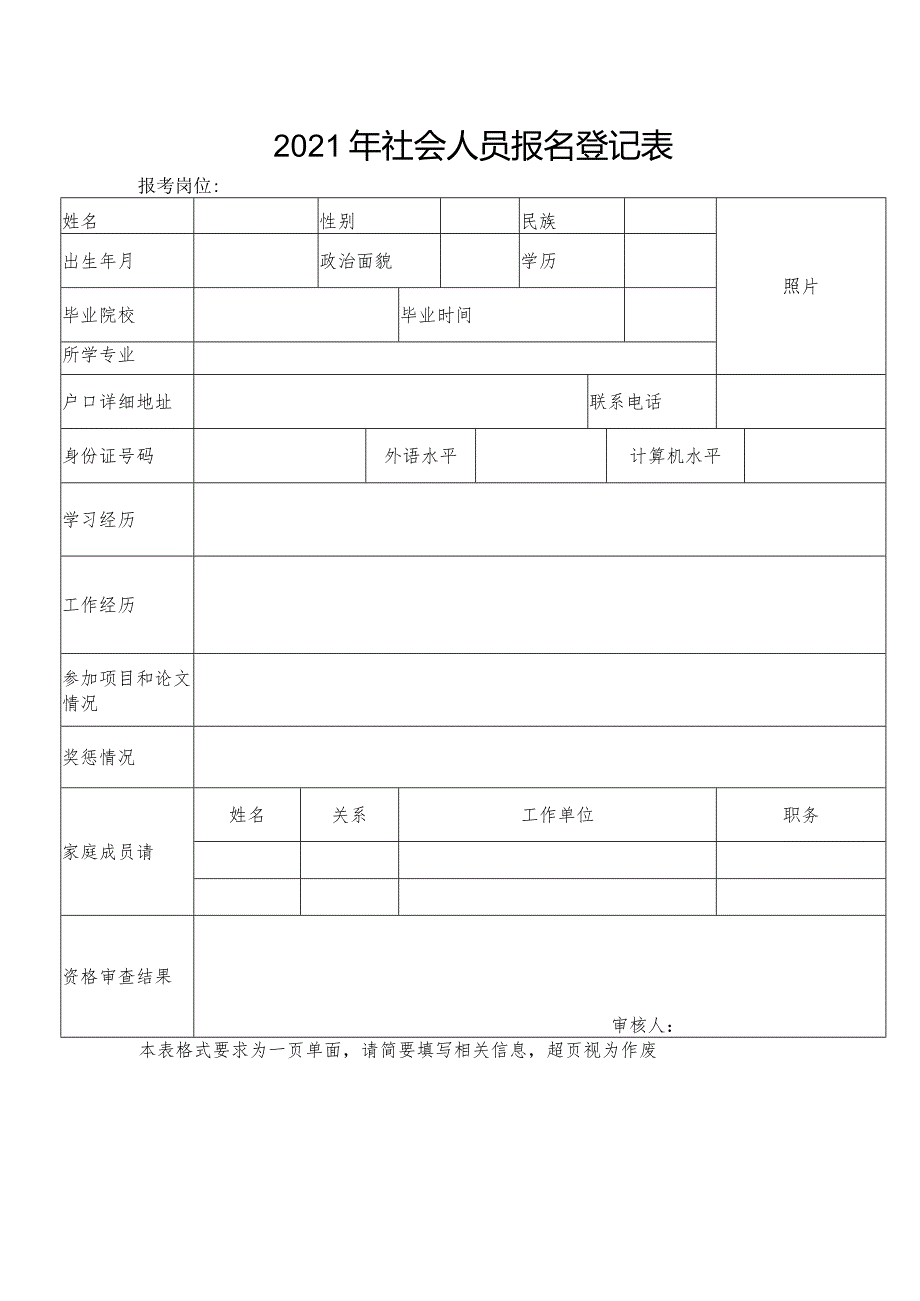 2021年社会人员报名登记表.docx_第1页