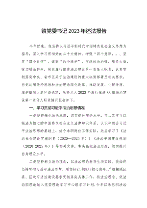 镇党委书记2023年述法报告.docx