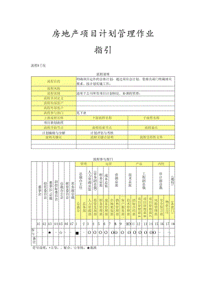 房地产项目计划管理作业指引.docx