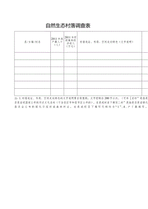 自然生态村落调查表.docx