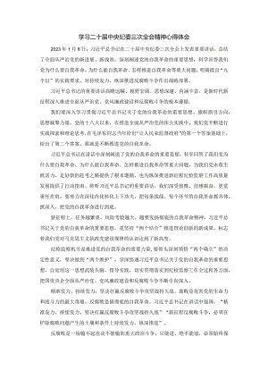 学习二十届中央纪委三次全会精神心得体会.docx