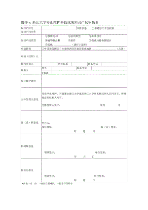 浙江大学停止维护科技成果知识产权审核表.docx