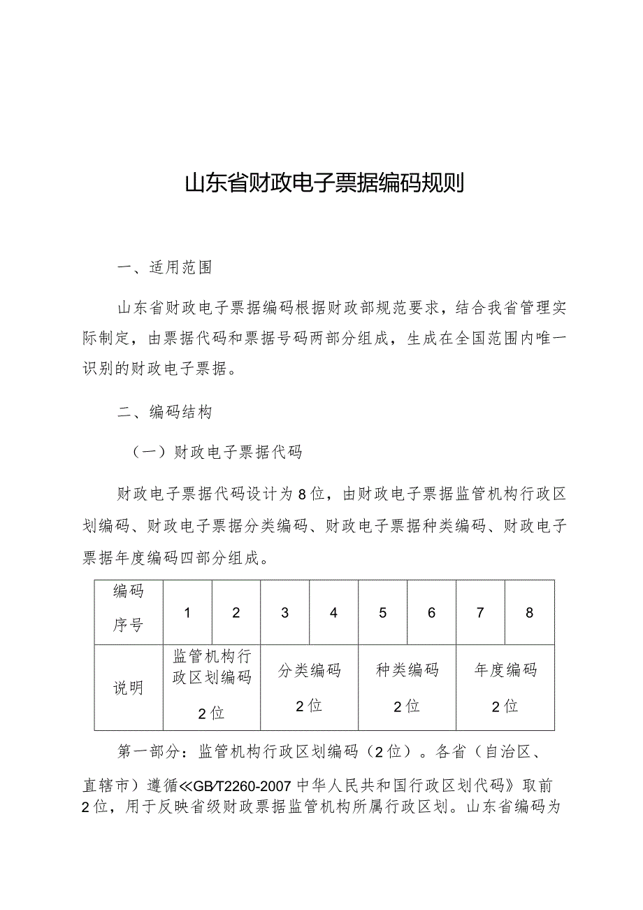 山东省财政电子票据编码规则.docx_第1页