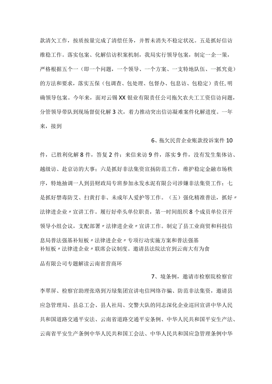 -县工业商贸和科技信息局2023年法治政府建设工作总结-.docx_第3页