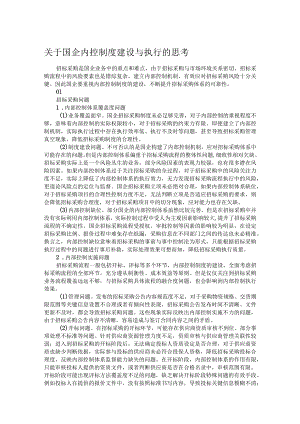 关于国企内控制度建设与执行的思考.docx