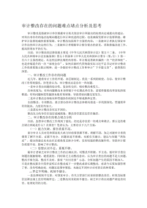 审计整改存在的问题难点堵点分析及思考.docx