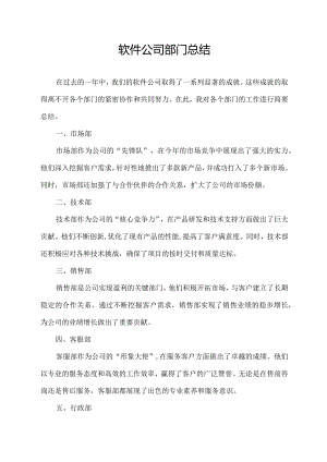 软件公司 部门总结.docx