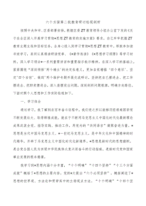 六个方面第二批教育研讨检视剖析.docx