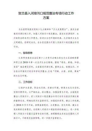 贺兰县入河排污口规范整治专项行动工作方案.docx