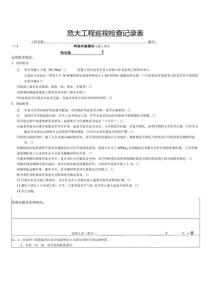 钢结构、网架和索膜结构安装（危大巡视检查记录表）.docx