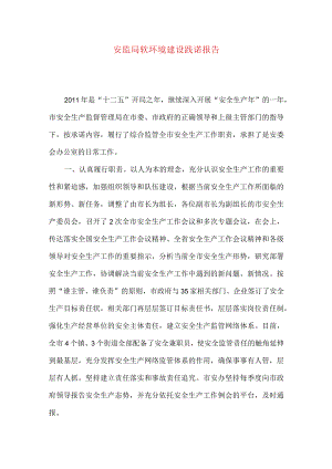 安监局软环境建设践诺报告.docx