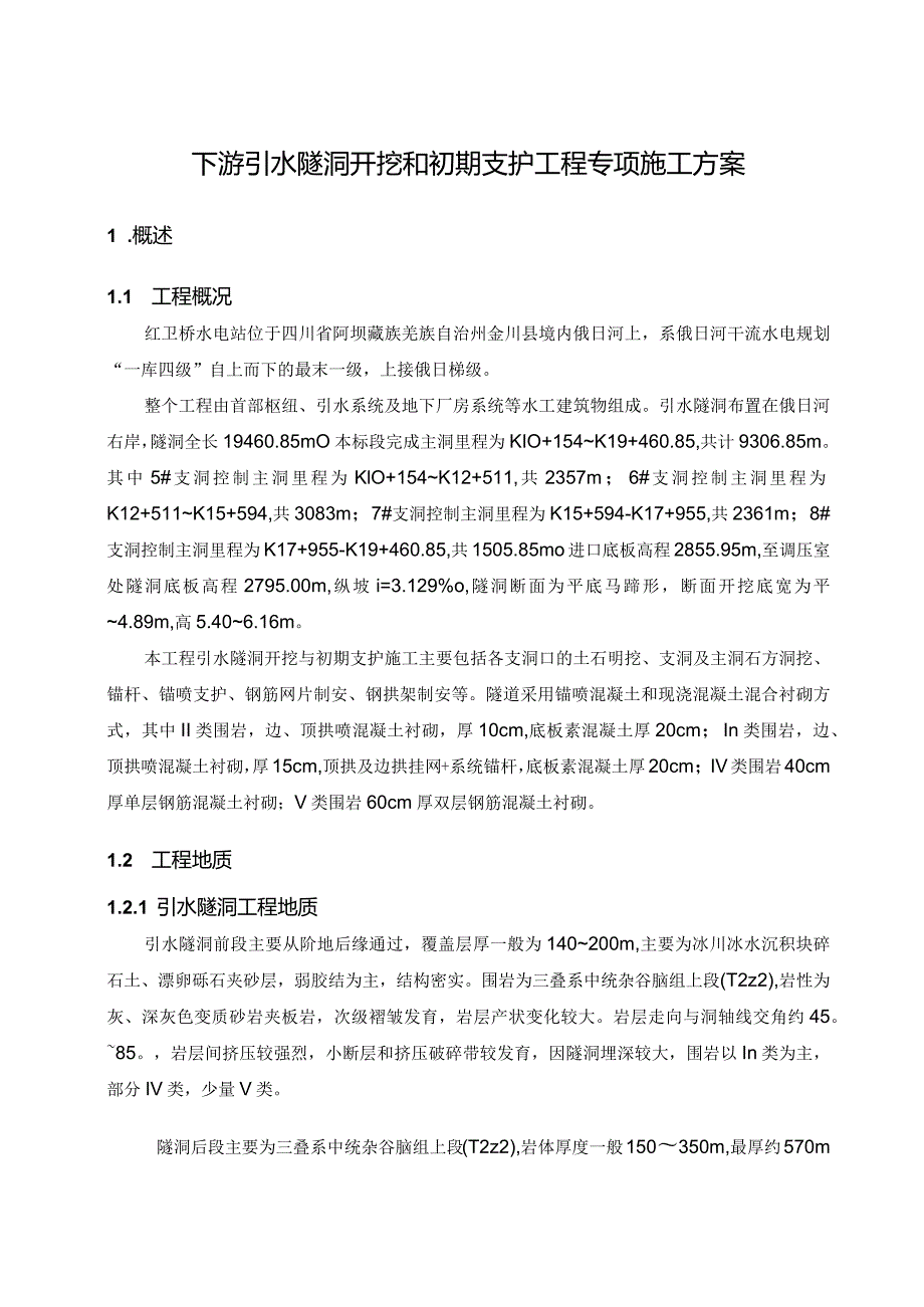 引水隧洞开挖和初期支护工程专项施工方案.docx_第3页