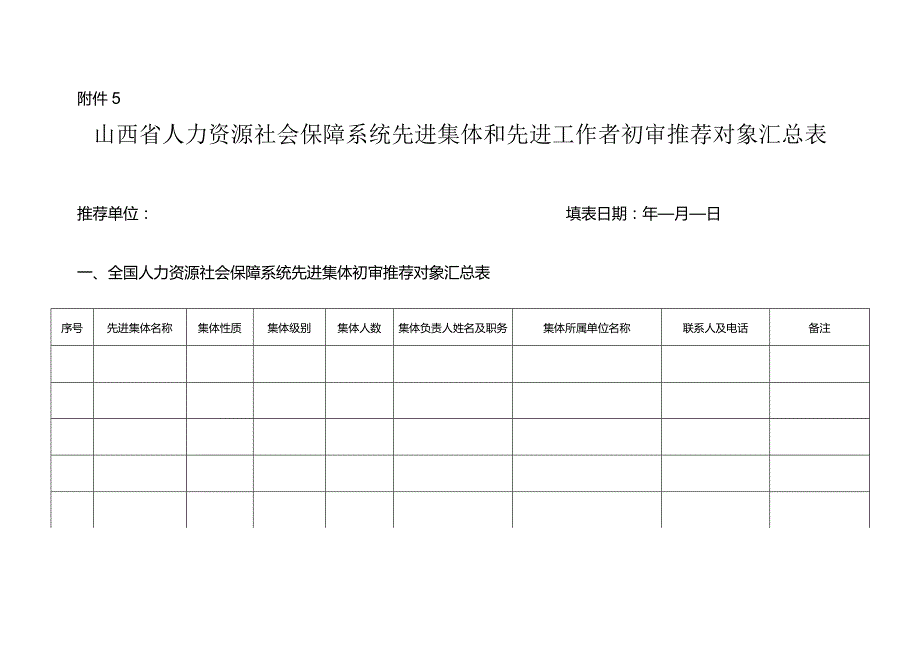 山西省先进集体个人初审对象汇总表.docx_第1页