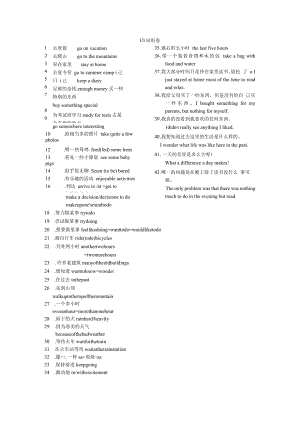 八上U1 短语句子 背诵+默写.docx