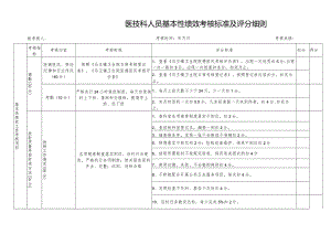 医院放射科绩效考核标准、考核明细.docx