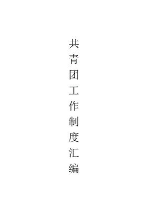 团委工作制度汇编.docx