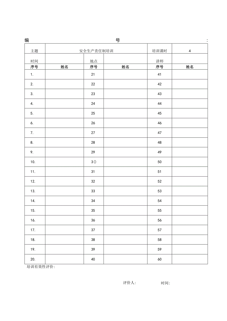 安全生产责任制培训记录.docx_第3页