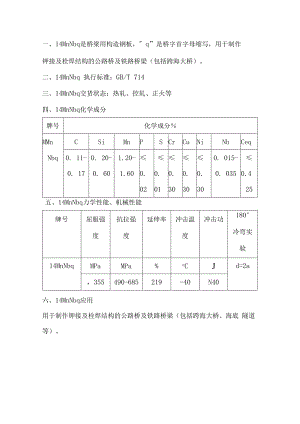 14MnNbp桥梁板性能及成分.docx