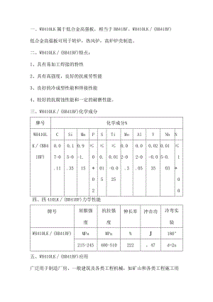 低合金高强度钢板WH410LK冲击功.docx