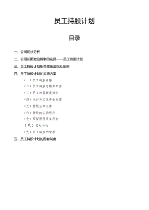 员 工 持 股 计 划.docx