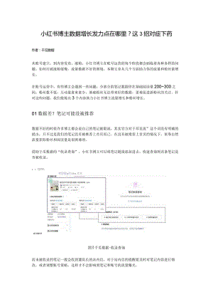 小红书博主数据增长发力点在哪里？这3招对症下药.docx