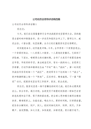 公司动员会领导讲话稿四篇.docx