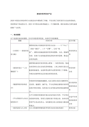 2021新组织变革培训产品介绍（杨少杰）.docx