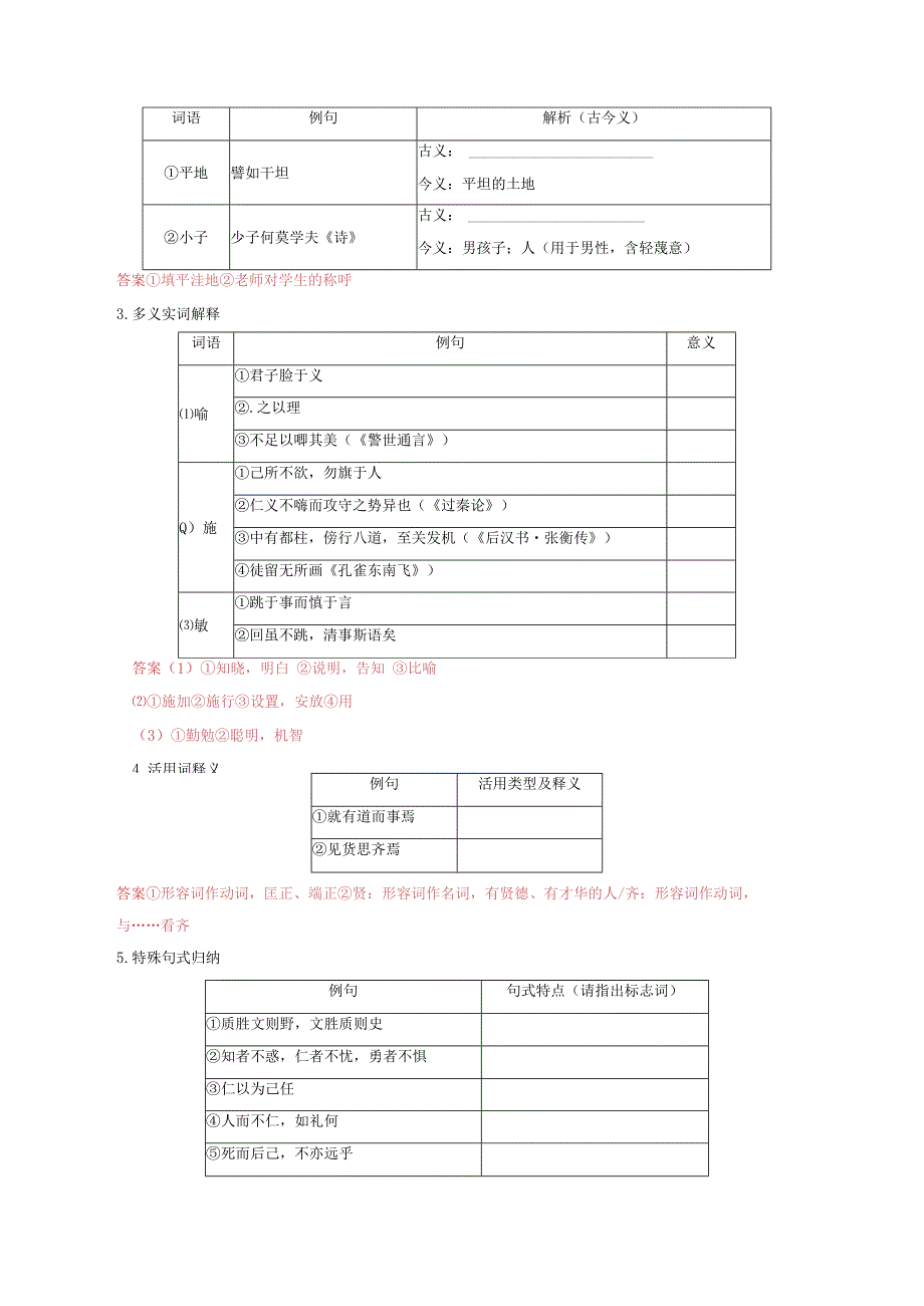 《论语》十二章复习巩固训练.docx_第3页