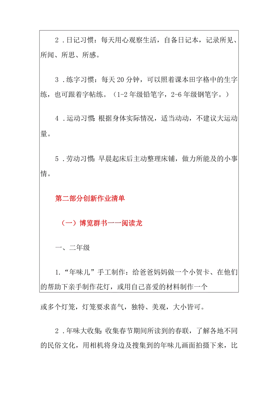 2024年寒假假期作业超市指南（最新版）.docx_第2页