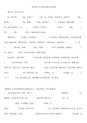 《劝学》《师说》挖空训练.docx