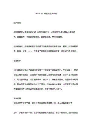 2024切口憩室的超声表现.docx