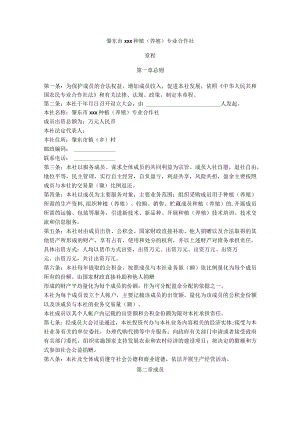 3.肇东市种植(养殖)专业合作社章程（肇东市2013版）.docx