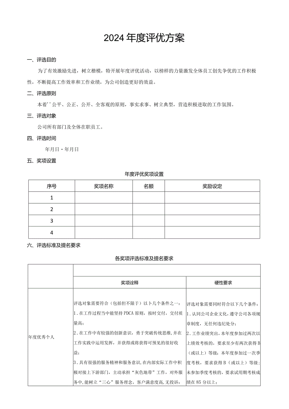 2024年度评优方案.docx_第1页