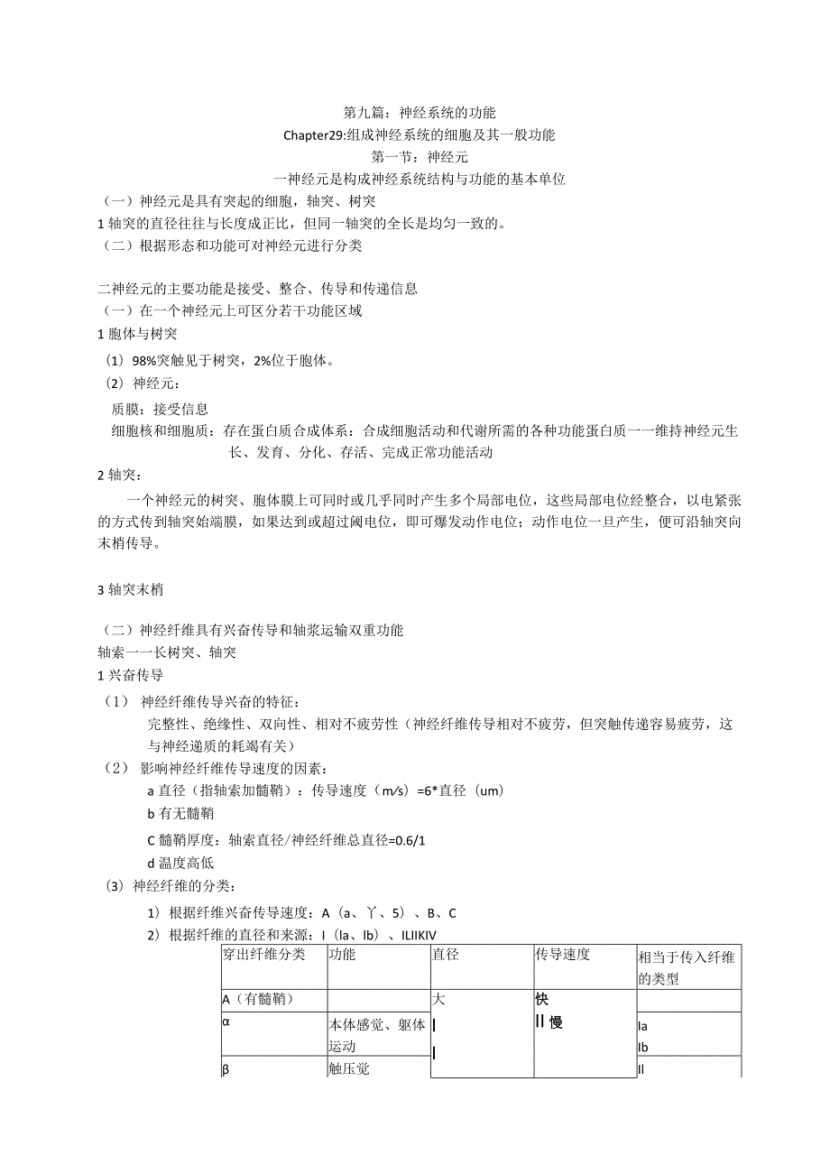 生理学学习资料：第九篇神经系统的功能.docx_第1页