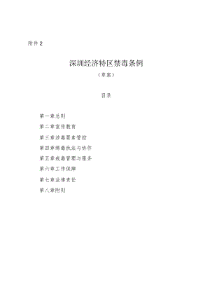 深圳经济特区禁毒条例（草案）.docx