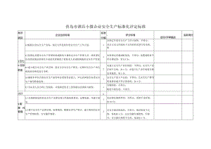 青岛市酒店小微企业安全生产标准化评定标准.docx