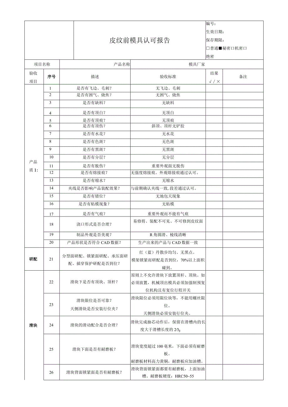 皮纹前模具认可报告范本.docx_第1页