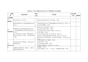 青岛市工业小微企业安全生产标准化评定标准.docx