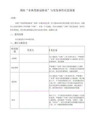 预防“非典型新冠肺炎”与突发事件应急预案.docx