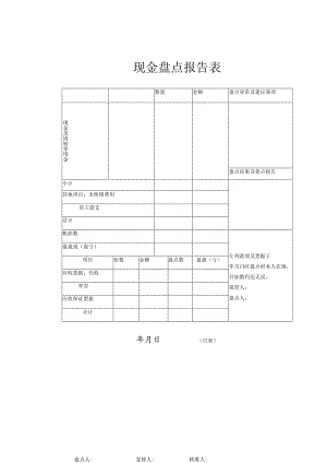 现金盘点报告表 .docx