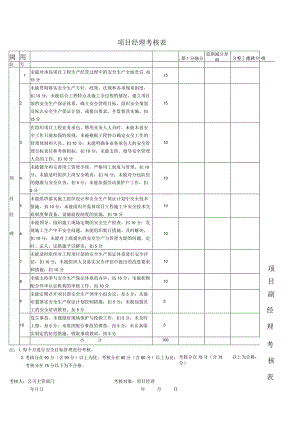 项目部管理人员考核表.docx