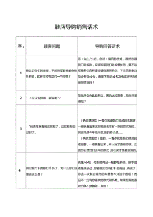 鞋店导购销售话术.docx