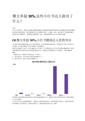 爆文率超30%这些小红书达人做对了什么？.docx