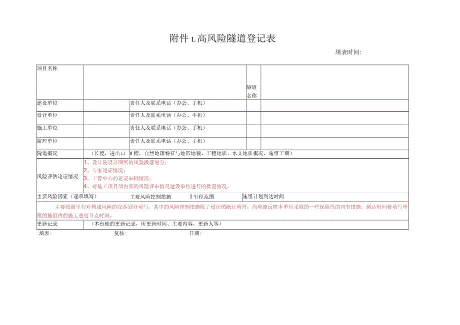 高风险隧道施工条件评估用表要点分析.docx_第1页