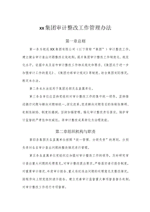 集团审计整改工作管理办法.docx