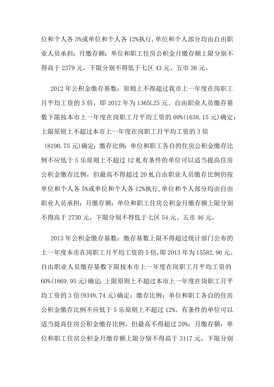 青岛历年住房公积金缴交比例、缴存额上下限是多少？（2000年-2021年）.docx_第3页