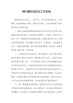 XX镇防汛抗洪工作总结.docx